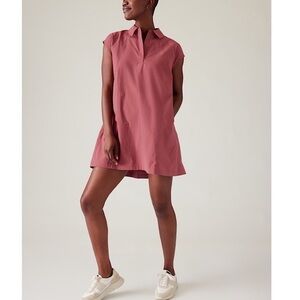 {NWT} $159 ATHLETA Performance Poplin Dress